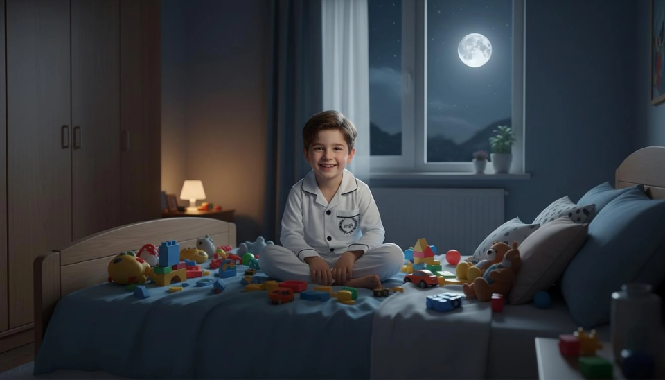 İSME ÖZEL NAKIŞLI SÜNNET PİJAMASI (9-12 YAŞ ARASI) PAMUKLU KUMAŞ